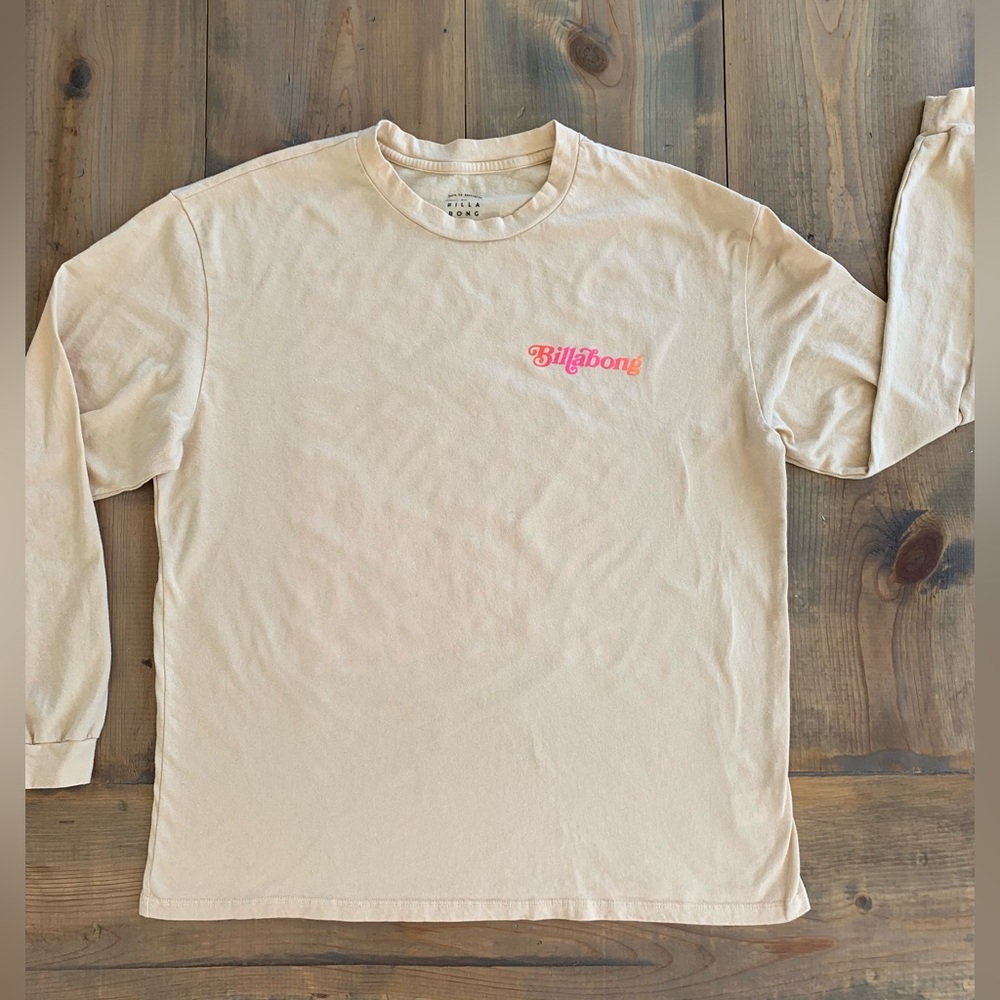 Billabong Long Sleeve Men’s Large Cream Long Sleeve Soft Shirt